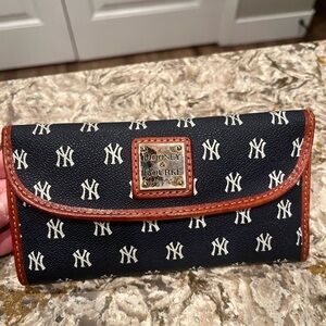 Dooney & Bourke NY Yankees Black and White Clutch
